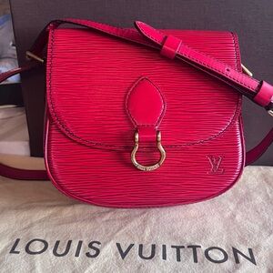 Louis Vuitton Pink Epi Leather Crossbody Saddle Bag